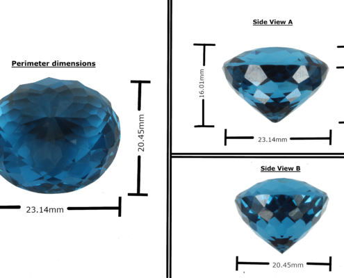 DIY Jewellery Custom Made Asymmetrical Stone Setting Stone Dimensions