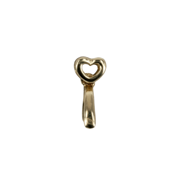 14Kt Gold Heart Pinch Bail with Open Frame Bail 12.1x5mm